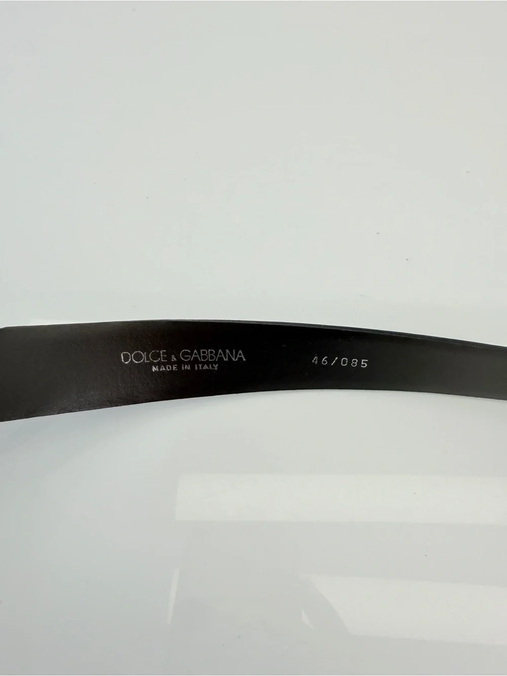 Dolce & Gabbana Black Leather Belt with Gold DG Logo Buckle Small